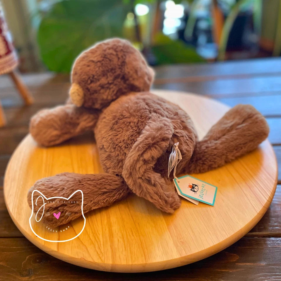 AUTHENTI Jellyca SMUDG MONKEY New NWT Medium Soft Plush Toy Brown Stuffed Zoo