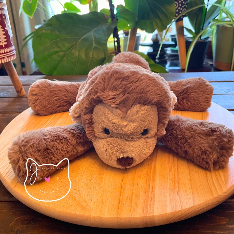 AUTHENTI Jellyca SMUDG MONKEY New NWT Medium Soft Plush Toy Brown Stuffed Zoo