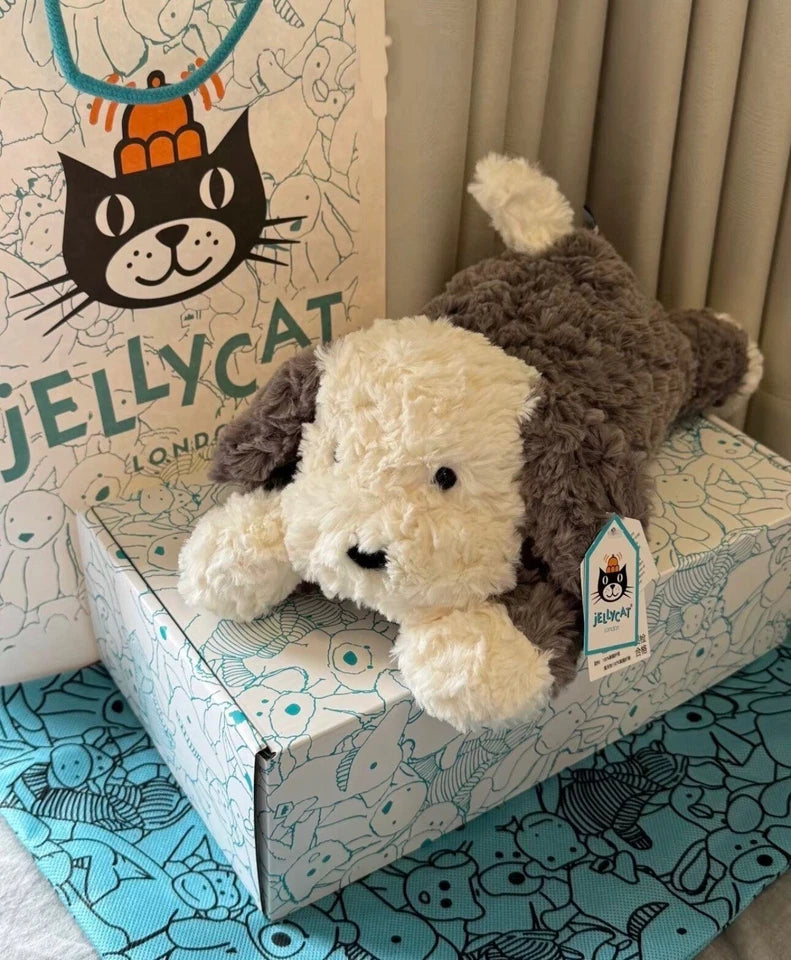 JELLYCA Fluff Plush Soft Fun Shepherd Dog Appease Doll Gift Kids Toy 13 in NEW