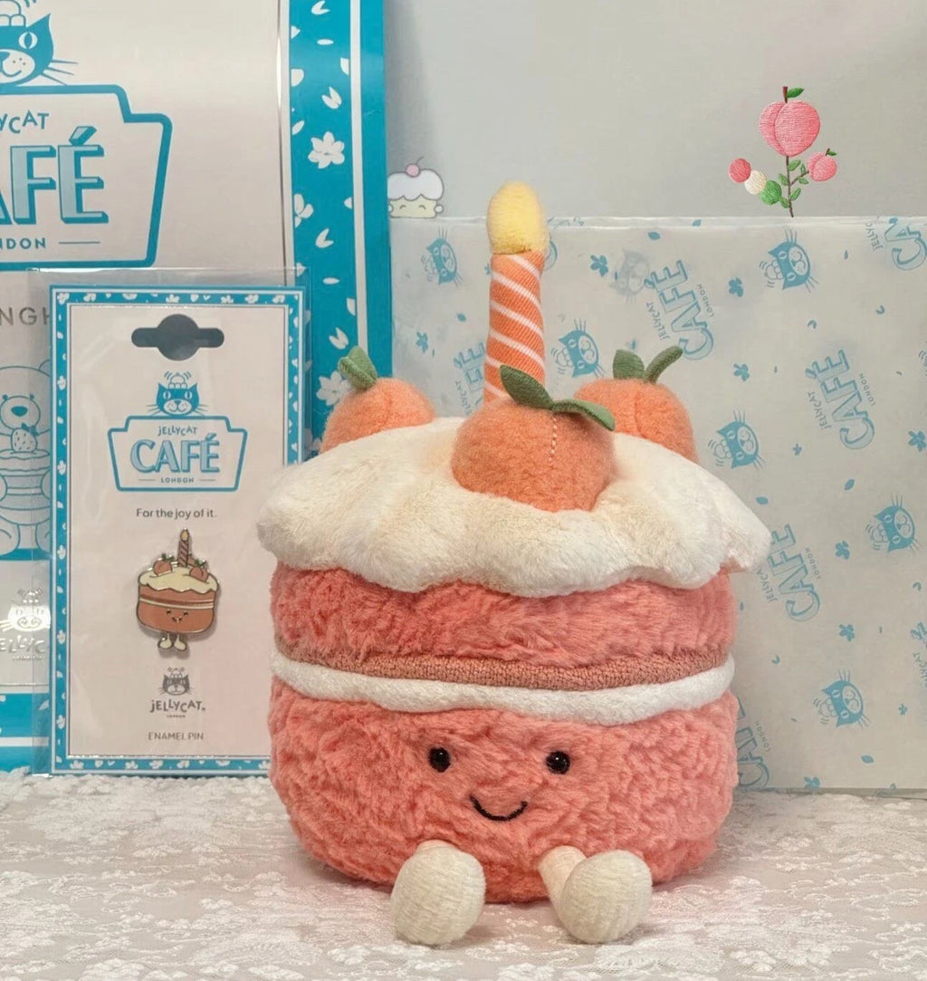 JELLYCA Classic Fluffy Soft Plush Peach Cake Appease Doll Gift Kids Toy 6.2in