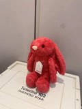 JELLYCA Fluff Plush Fun Red Bunny Rabbit Appease Doll Gift Kids Toy 12in NEW