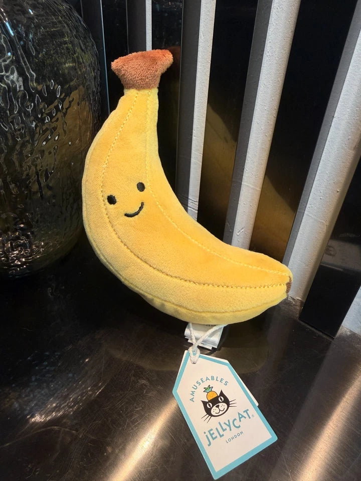 Jellyca Amuseabl Fluffy banana Plush Doll Birthday Gift Kids Toy 6in