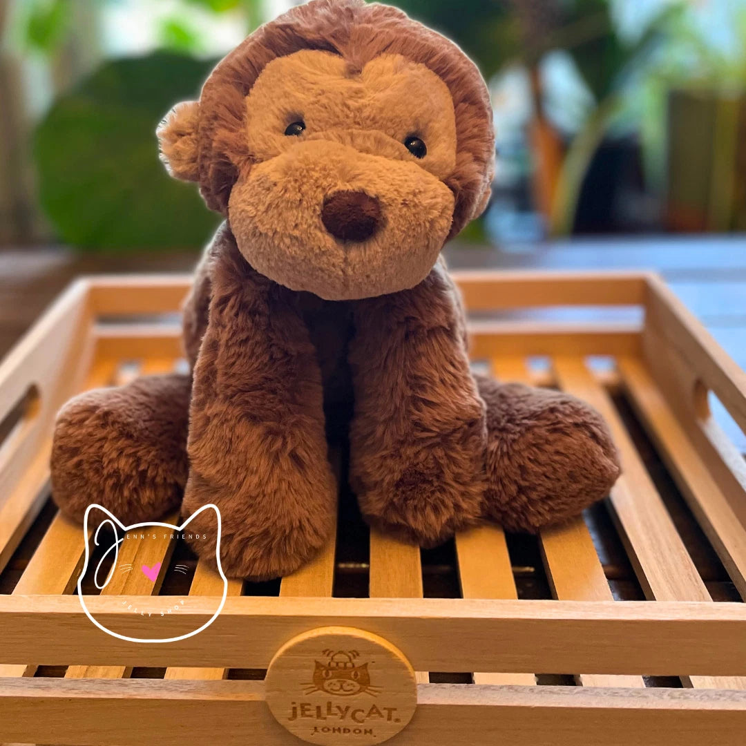 AUTHENTI Jellyca SMUDG MONKEY New NWT Medium Soft Plush Toy Brown Stuffed Zoo