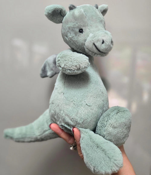 AUTHENTI JELLYCA SAGE FLUFFY RARE RETIRED MEDIUM BASHFUL DRAGON PLUSH TOY GIFT