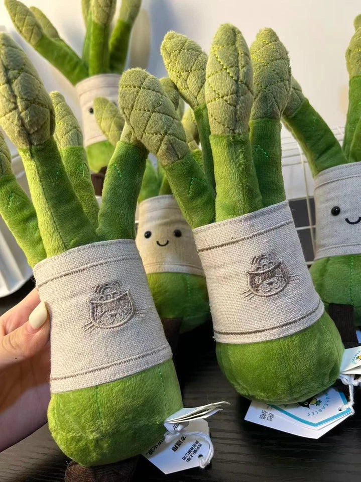 Jellyca Amuseabl Fluffy Plush Asparagus Vegetables Doll Gift Kids Toy 19cm NEW