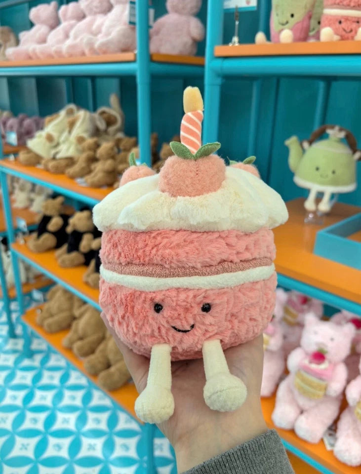 JELLYCA Classic Fluffy Soft Plush Peach Cake Appease Doll Gift Kids Toy 6.2in