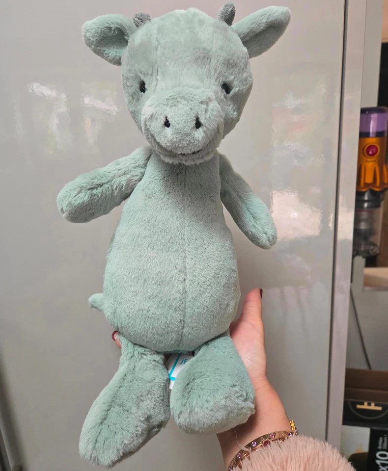 AUTHENTI JELLYCA SAGE FLUFFY RARE RETIRED MEDIUM BASHFUL DRAGON PLUSH TOY GIFT