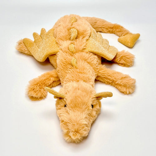 Golden Yellow Drago Plush 50cm Large - New w/ Tag & Dust Bag