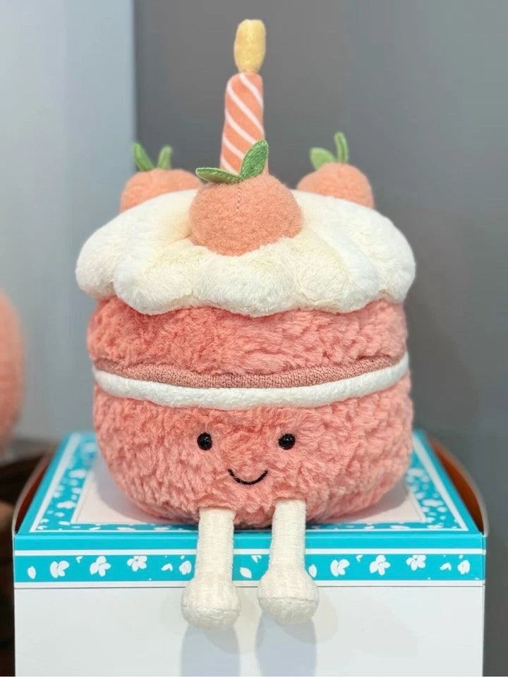 JELLYCA Classic Fluffy Soft Plush Peach Cake Appease Doll Gift Kids Toy 6.2in
