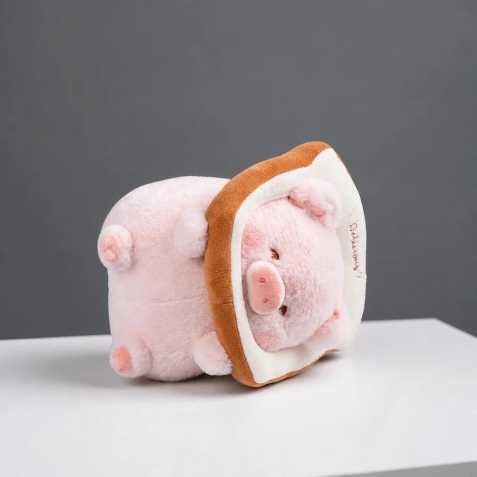 8" Lul Pig Bread Plush Kawaii Food Stuffed Animal Soft Gift Collectible