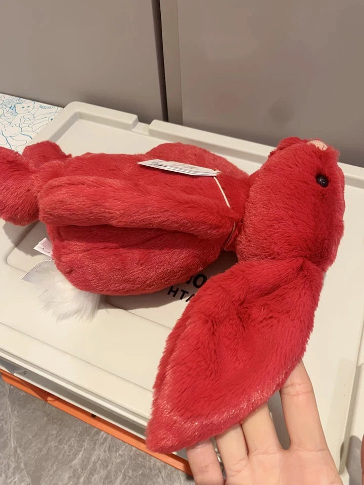 JELLYCA Fluff Plush Fun Red Bunny Rabbit Appease Doll Gift Kids Toy 12in NEW