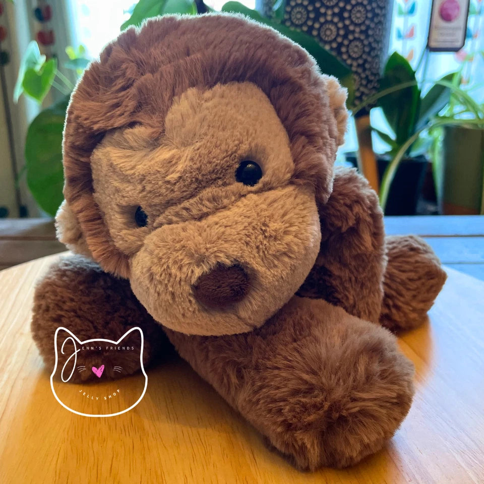 AUTHENTI Jellyca SMUDG MONKEY New NWT Medium Soft Plush Toy Brown Stuffed Zoo