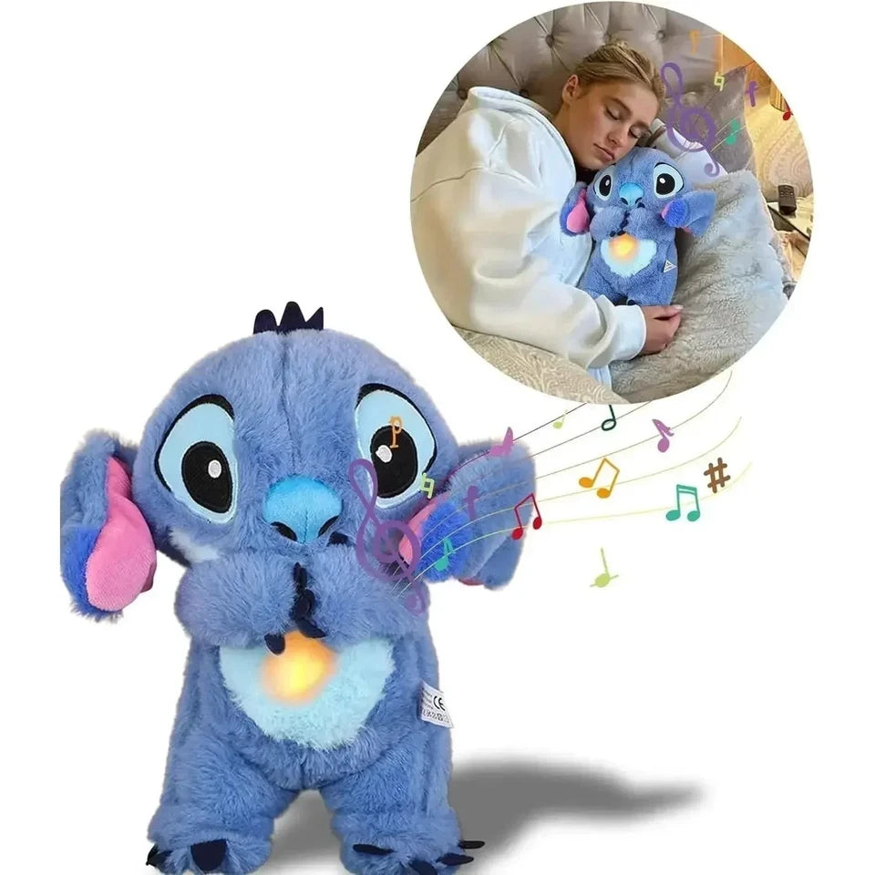 30CM Breathin Musica Plush Doll Sleep Aid Soft Stuffed Toy Anxiety Relief Gift