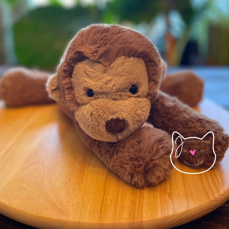 AUTHENTI Jellyca SMUDG MONKEY New NWT Medium Soft Plush Toy Brown Stuffed Zoo