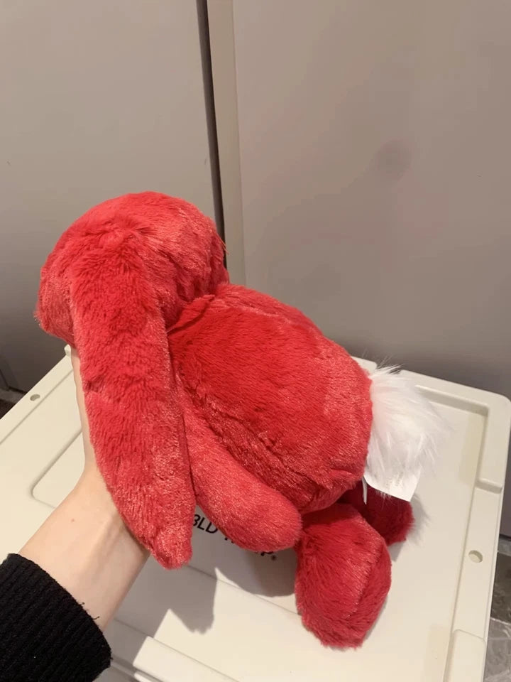 JELLYCA Fluff Plush Fun Red Bunny Rabbit Appease Doll Gift Kids Toy 12in NEW