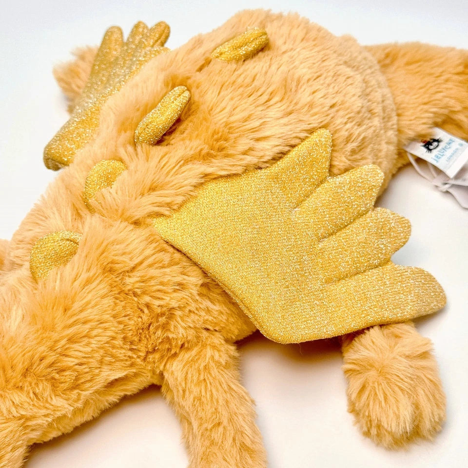 Golden Yellow Drago Plush 50cm Large - New w/ Tag & Dust Bag