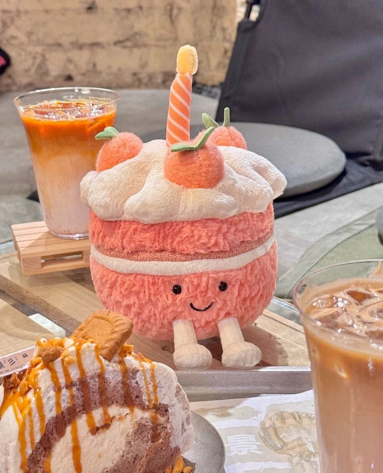 JELLYCA Classic Fluffy Soft Plush Peach Cake Appease Doll Gift Kids Toy 6.2in