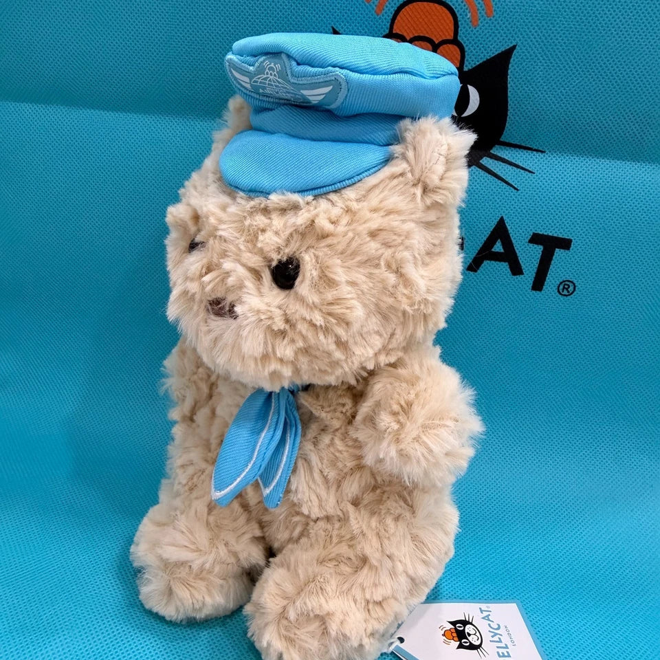 JELLYCA Amuseabl Bartholomew Bear Junior Pilot Plush Fluffy Doll Kids Toy 7in