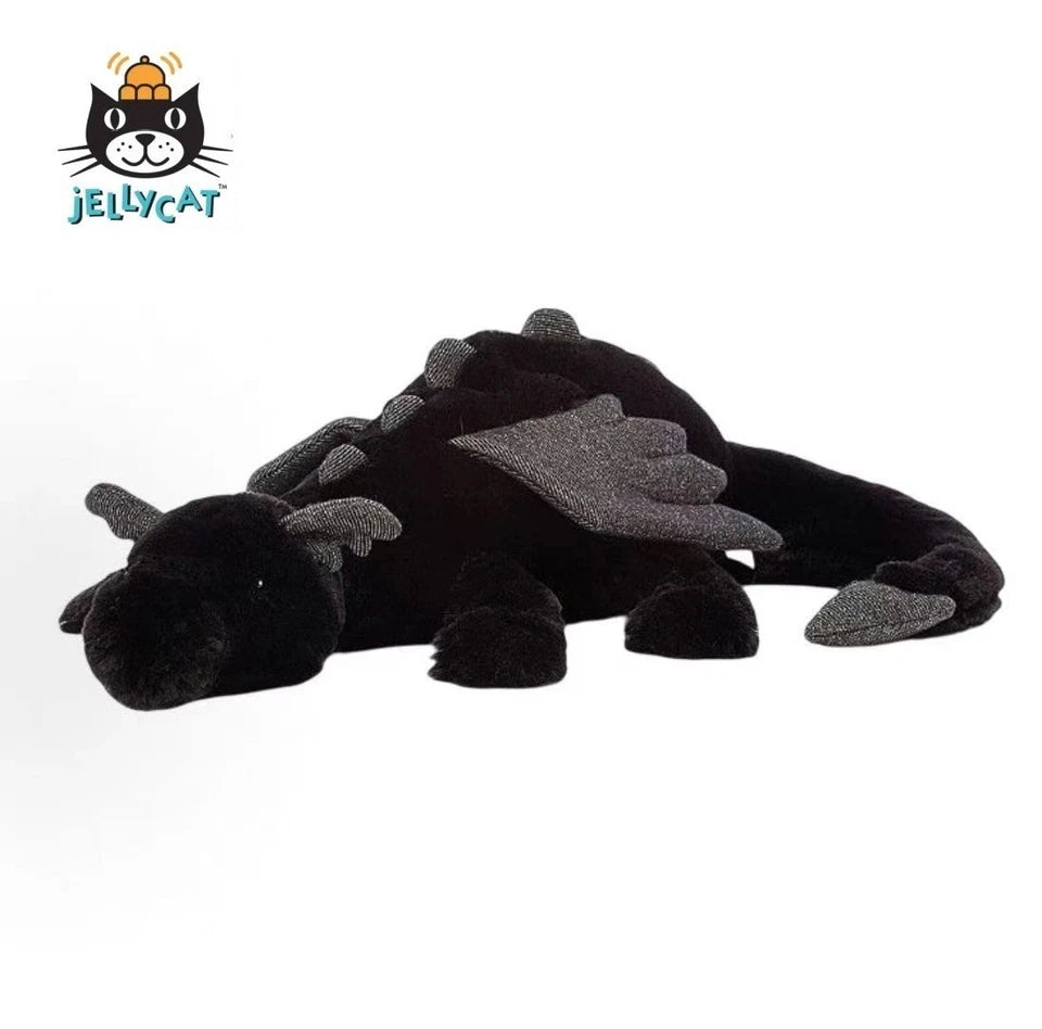 Jellyca Onyx Dragon Plush – Black - RETIRED RARE 50cm - NEW WITH TAGS Gifts.