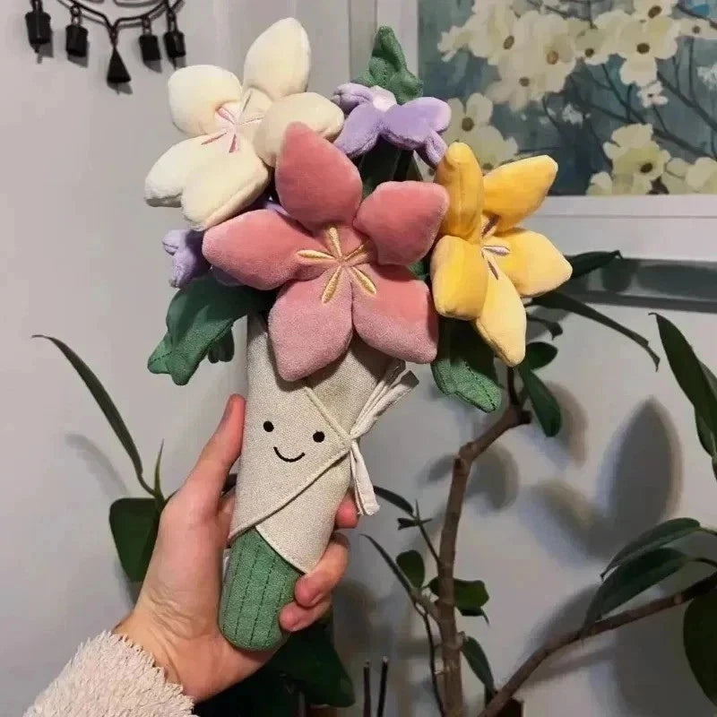 Jellyca Flower Bouquet Plush Toy Soft Doll Gift Birthday Wedding Teddy Cute