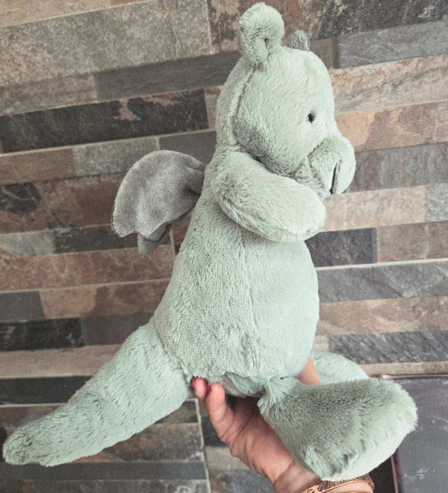 AUTHENTI JELLYCA SAGE FLUFFY RARE RETIRED MEDIUM BASHFUL DRAGON PLUSH TOY GIFT