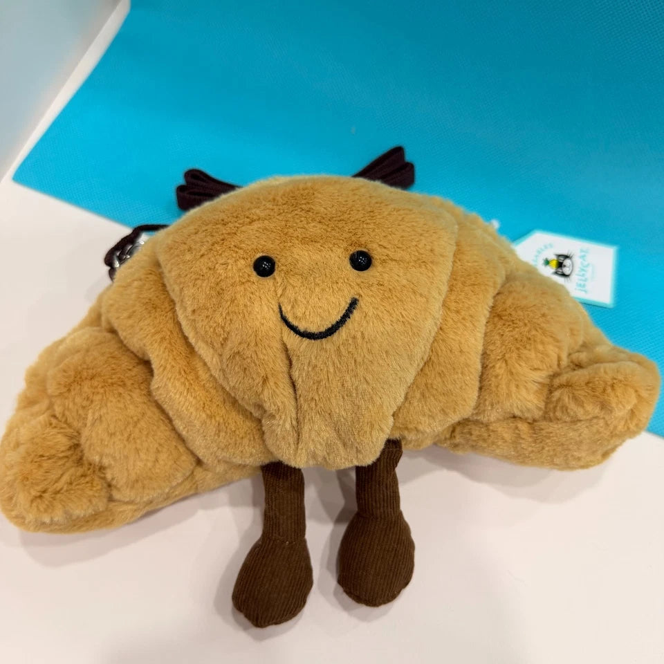 JELLYCA Amuseabl Croissant Bag Plush Fluffy Fun Doll Comfort Kids Toy 5.9in