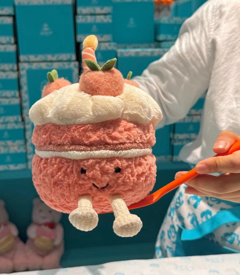 JELLYCA Classic Fluffy Soft Plush Peach Cake Appease Doll Gift Kids Toy 6.2in