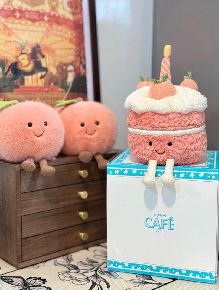 JELLYCA Classic Fluffy Soft Plush Peach Cake Appease Doll Gift Kids Toy 6.2in