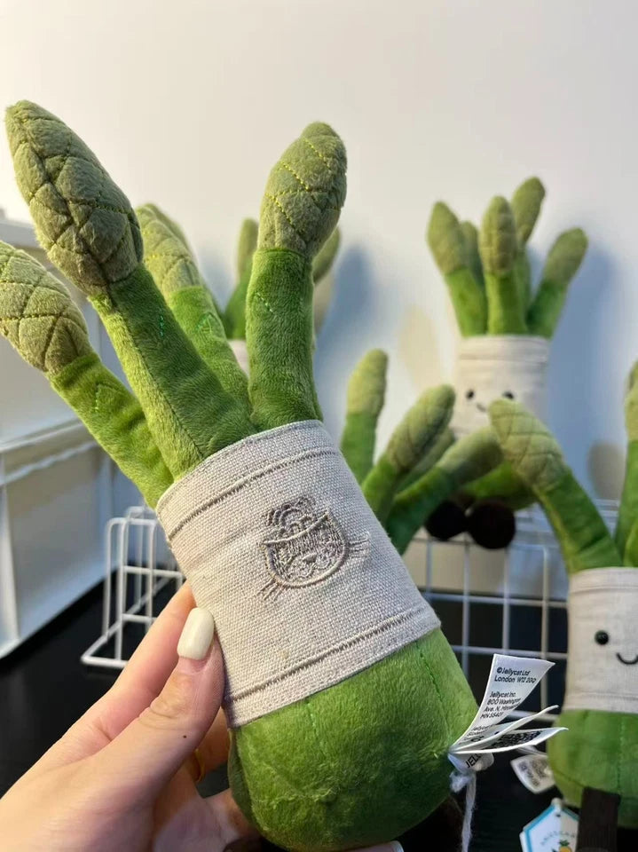 Jellyca Amuseabl Fluffy Plush Asparagus Vegetables Doll Gift Kids Toy 19cm NEW