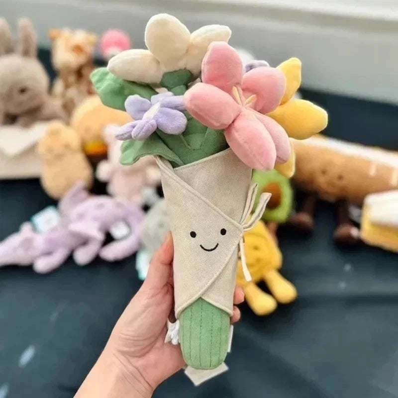 Jellyca Flower Bouquet Plush Toy Soft Doll Gift Birthday Wedding Teddy Cute