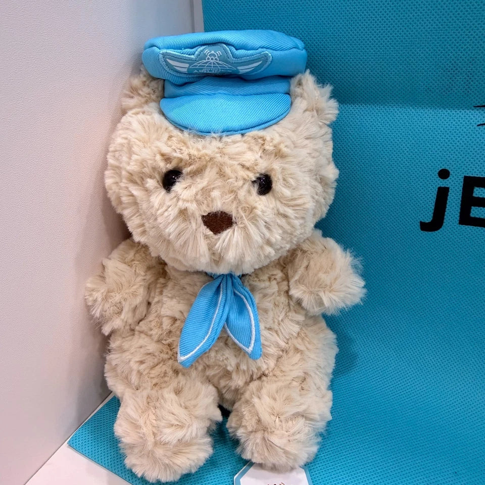 JELLYCA Amuseabl Bartholomew Bear Junior Pilot Plush Fluffy Doll Kids Toy 7in