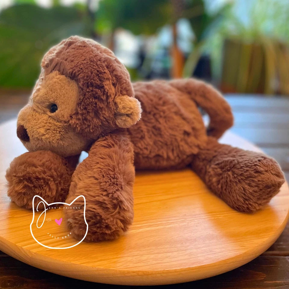 AUTHENTI Jellyca SMUDG MONKEY New NWT Medium Soft Plush Toy Brown Stuffed Zoo