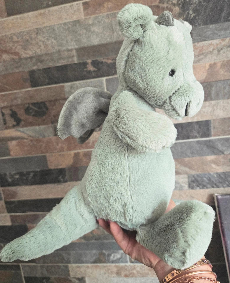 AUTHENTI JELLYCA SAGE FLUFFY RARE RETIRED MEDIUM BASHFUL DRAGON PLUSH TOY GIFT