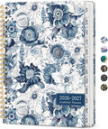Planner 2026-2027, Academic Monthly and Weekly Calendar Planner for Women, July 2026 - June 2027, Hardcover Pretty Agenda Planner Book with Tabs, Spiral Daily Organizer for School Office Home Supplies, 8.5" x 11" - Blue Floral