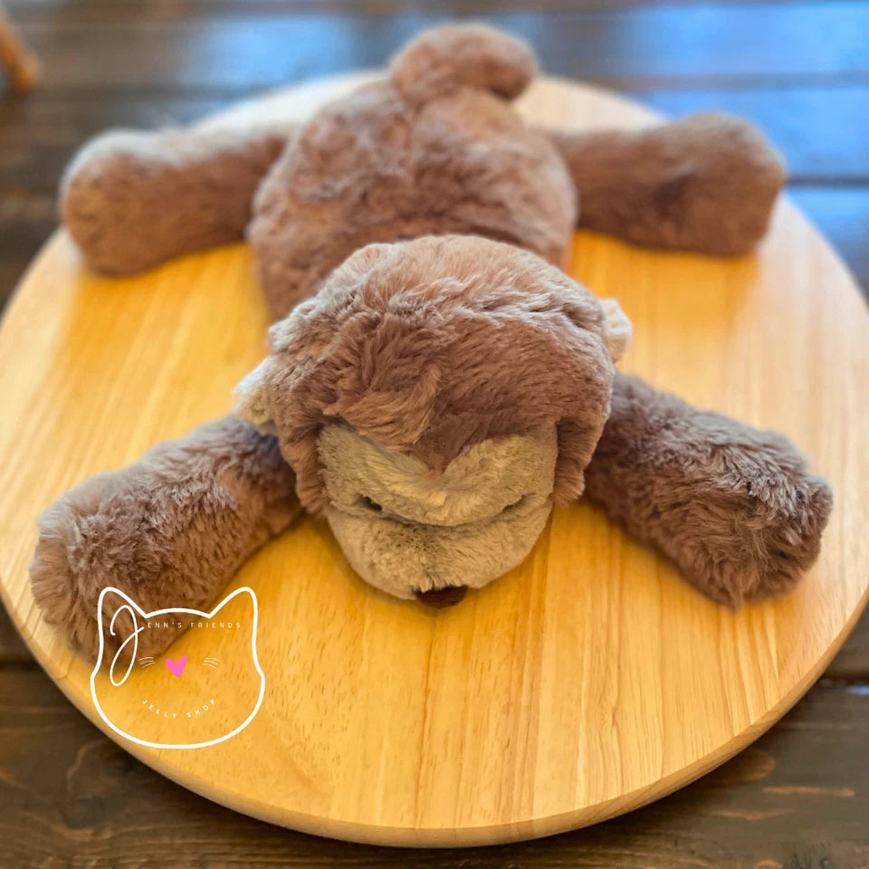 AUTHENTI Jellyca SMUDG MONKEY New NWT Medium Soft Plush Toy Brown Stuffed Zoo